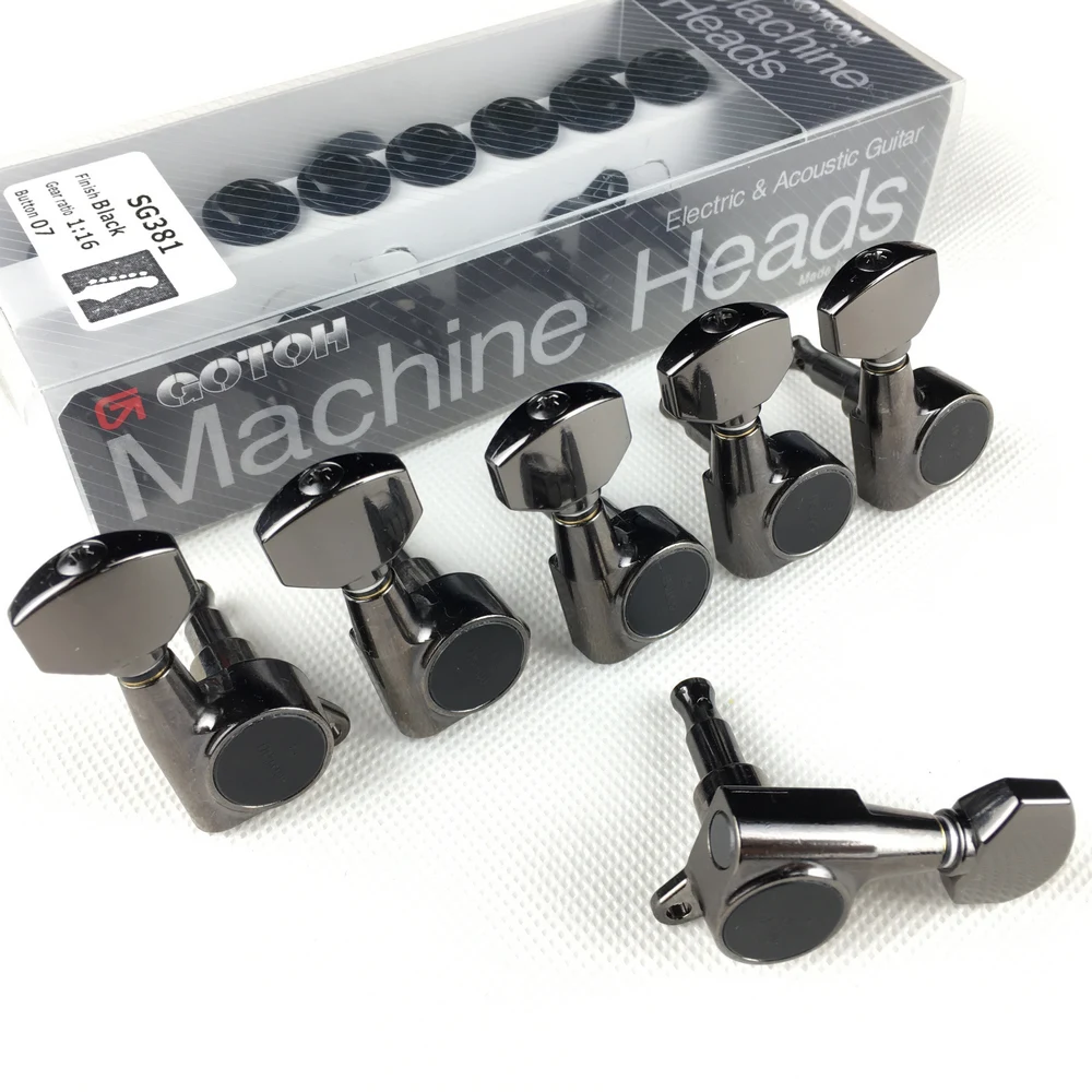 Original GOTOH SG381-07 Electric Guitar Machine Heads Tuners ( Chrome Black Gold Silver ) Tuning Peg MADE IN JAPAN