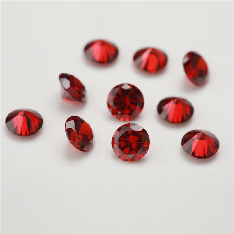 1~12mm 5A Runde Lose Zirkonia-Steine Weiß Goldgelb Rosa Granat Meeresblau Mix 5 Farben CZ Edelsteine für Schmuckherstellung – Detail 9