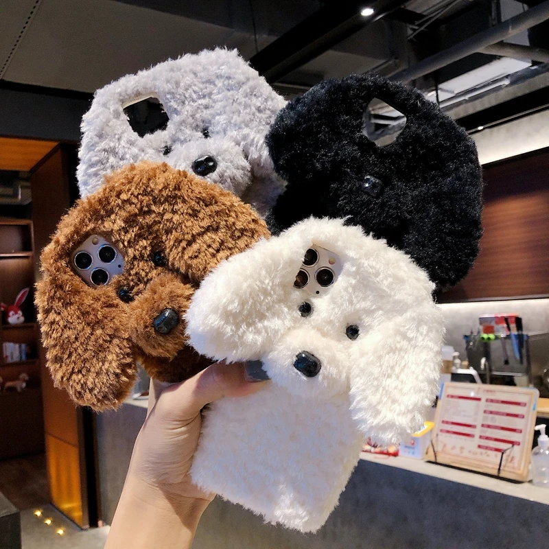 

Teddy Winter Fluffy Phone Cover For Vivo V21 V20 SE Y70 Y51 Y51S Y52S Y73S Y20 Y20i Y30 Y70S Y31S Y12S Y11S plush Soft Case