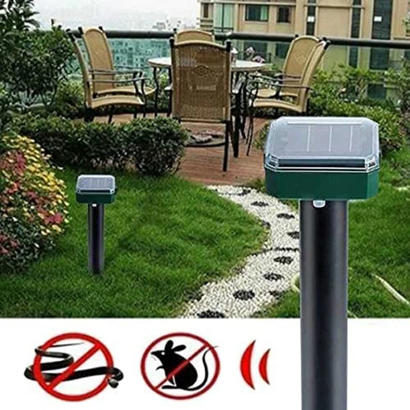 Quality 12 Packs Outdoor Solar Ultrasonic Vibration Repeller Snake Repeller Mole Electronic Snake Repeller for Garden Yard Farm