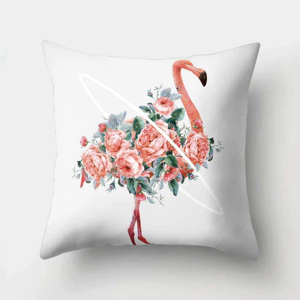 Pink Flamingo Pillow Cushion Decorative Cushion Cover Romantic Lover Flamingo Pillow Covers Decorative Home Decor 45*45 40549