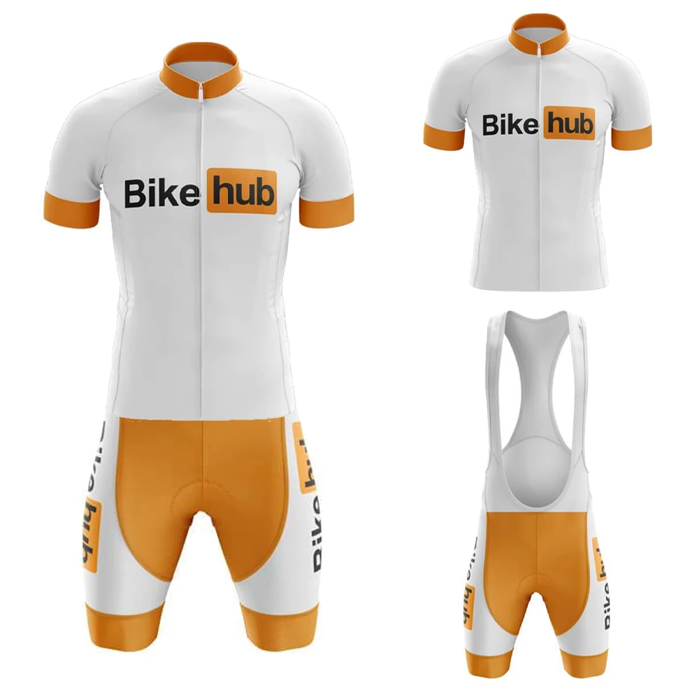 Summer Cycling Jersey Set maillot ciclismo hombre white Bike Clothing Gel Breathable Pad MTB