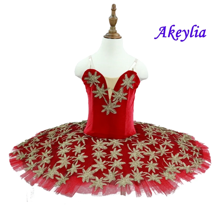 

Red Professional Ballet Tutu Girls Adult Swan Lake Costume Ballet Leotards Kid Ballet skirt Gymnastic Dancing Dress