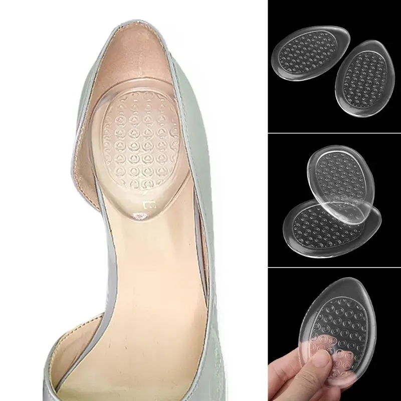 Cuscinetti per tallone cuscino per scarpe da donna plantare Silicone trasparente invisibile cuscino di supporto soletta tacco alto inserto in Gel universale dolore