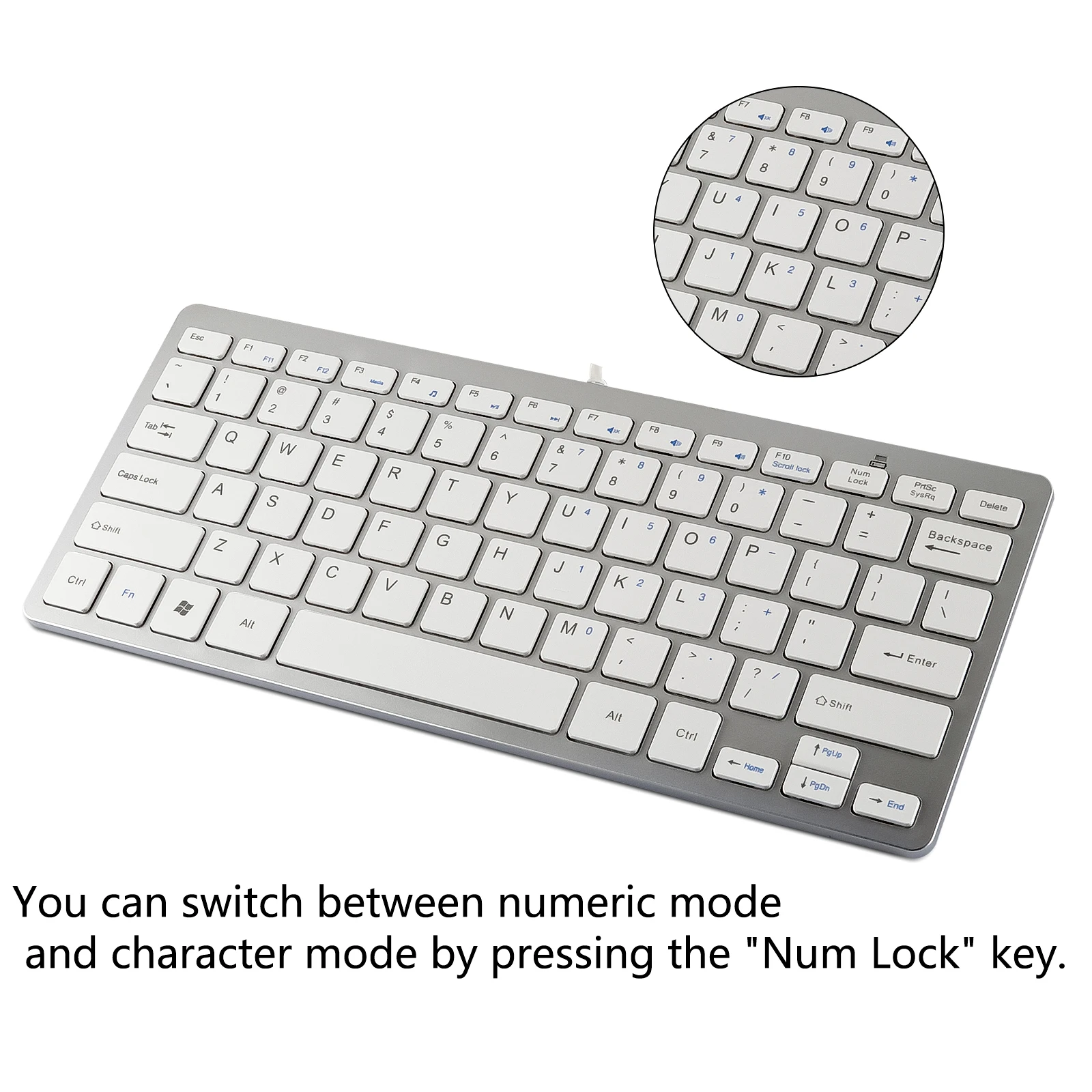 CHYI Ultra Slim 78 Keys Scissor USB2.0 Wired Keyboard 78-Key Ultra-Thin Keypad USB Cable Mini Silent Keyboard For Laptop Desktop