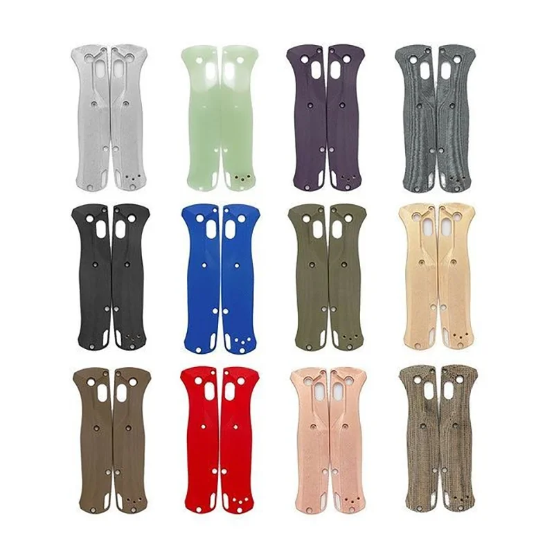 11 Colors 1 Pair G10 Folding Knife Handle Patches Scales Grip for Benchmade Bugout 535 Butterfly Knives DIY Accessories Parts