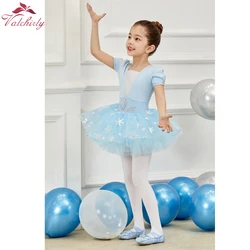 New Princess Ballerina Dance Costume Kids Flower Party Ballet Tutu Dress for Girls