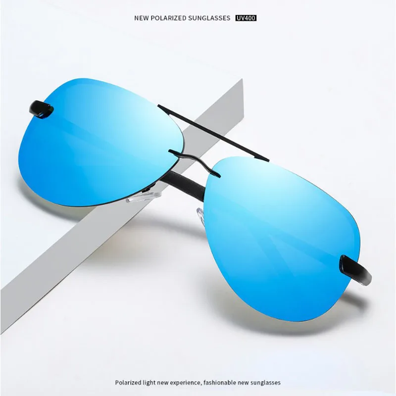 

OYDCH High-Grade Aluminum Magnesium Men's Polarized Sunglasses Drivers Driving Glasses Frameless Ladies Sunglasses