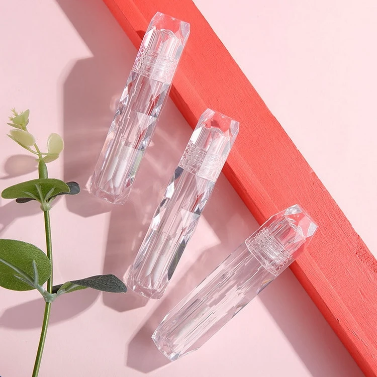 1000pcs/lot 3ml Crystal Clear Lip Gloss Tube Empty Diamond Liquid Lipstick Bottle Cosmetic Lipgloss Packaging Container