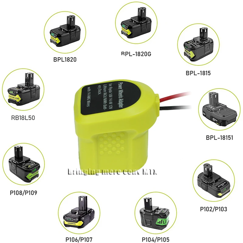 For Ryobi Adapter Li-ion Ni-CD Ni-MH P108 P107 Ryobi one+ Battery Adapter for Ryobi 14.4V 18V battery power tools High quality