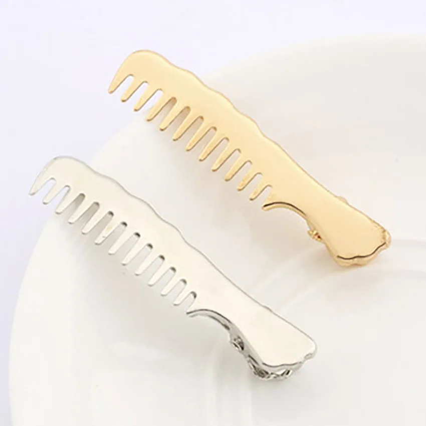 1PC โลหะ Headdress Hairpin ลื่นหวี Barrettes ผม Claws อุปกรณ์เสริมสำหรับผมหญิงสาวผมจัดแต่งทรงผมด้านข้างคลิป Hairgrip