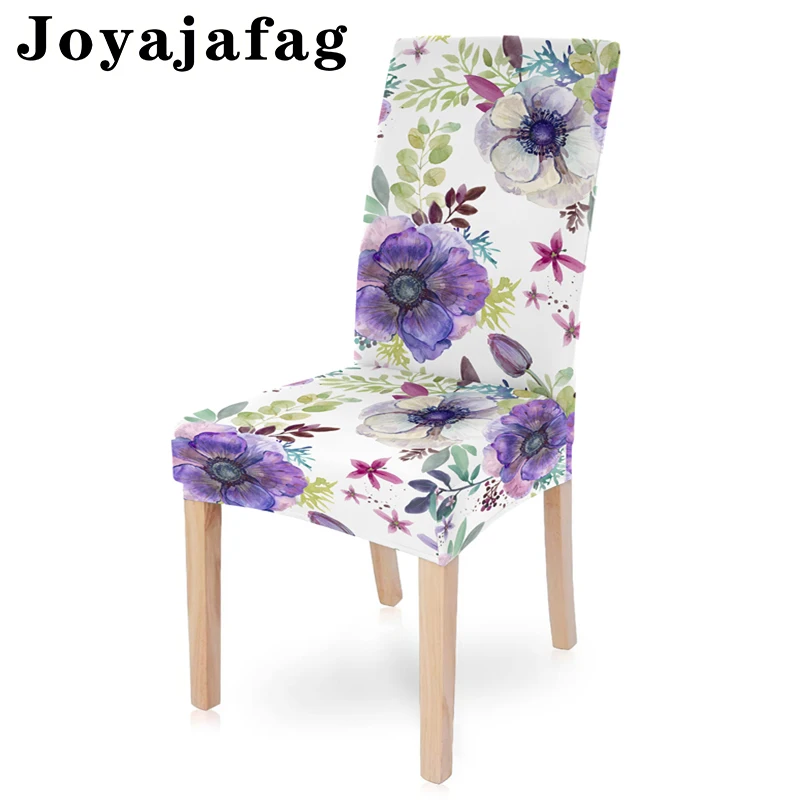 Plants Printing Stretch Chair Cover Elastic Removable Ding Seat Covers Furniture Protector For Kitchen Hotel Banquet Decor