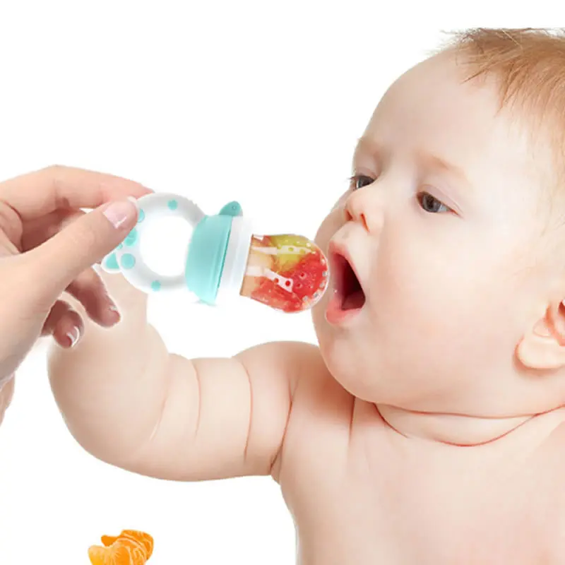 Baby Food Feeding Spoon Juice Extractor Pacifier cup Molars Baby feeding bottle Silicone Gum Fruit Vegetable Bite Eat Auxiliary