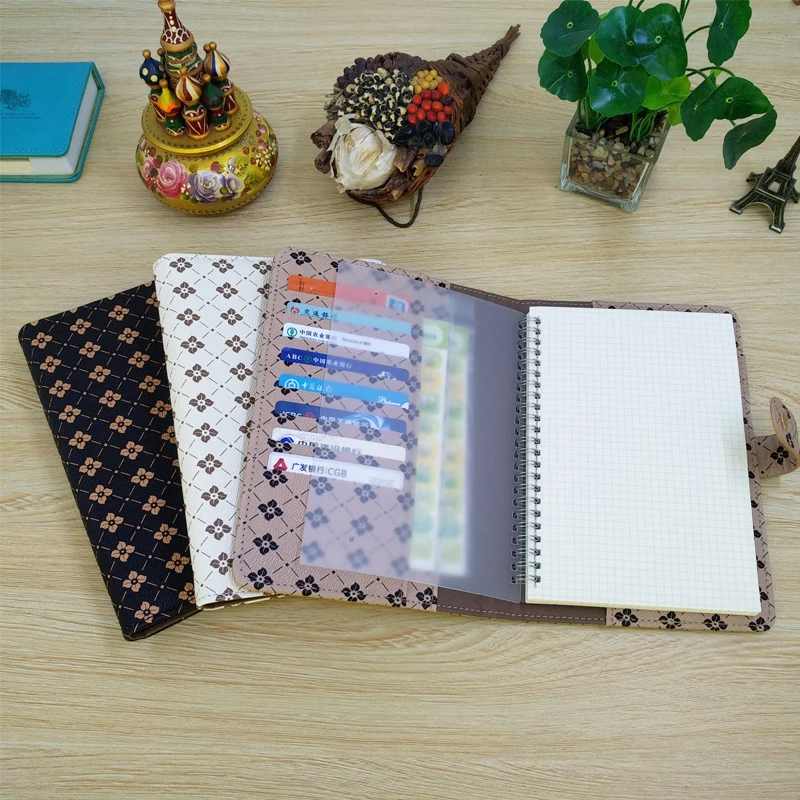 

MQQ Leather Journal Notebook 2024 Planner A5 Diary Agenda With Widely Usage Removable Folder With Multi-organizer Pockets(4PCS)