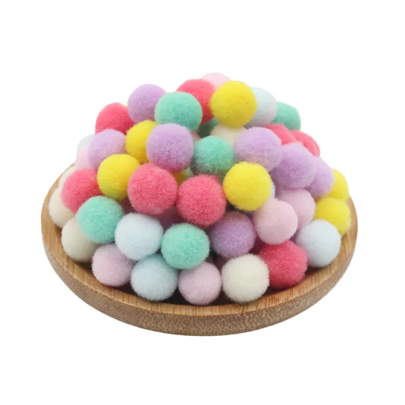 100Pcs Kindergarten Children Handmade DIY Creative Art Production Materials Festive Party Supplies Puzzle Toys Color Plush Ball