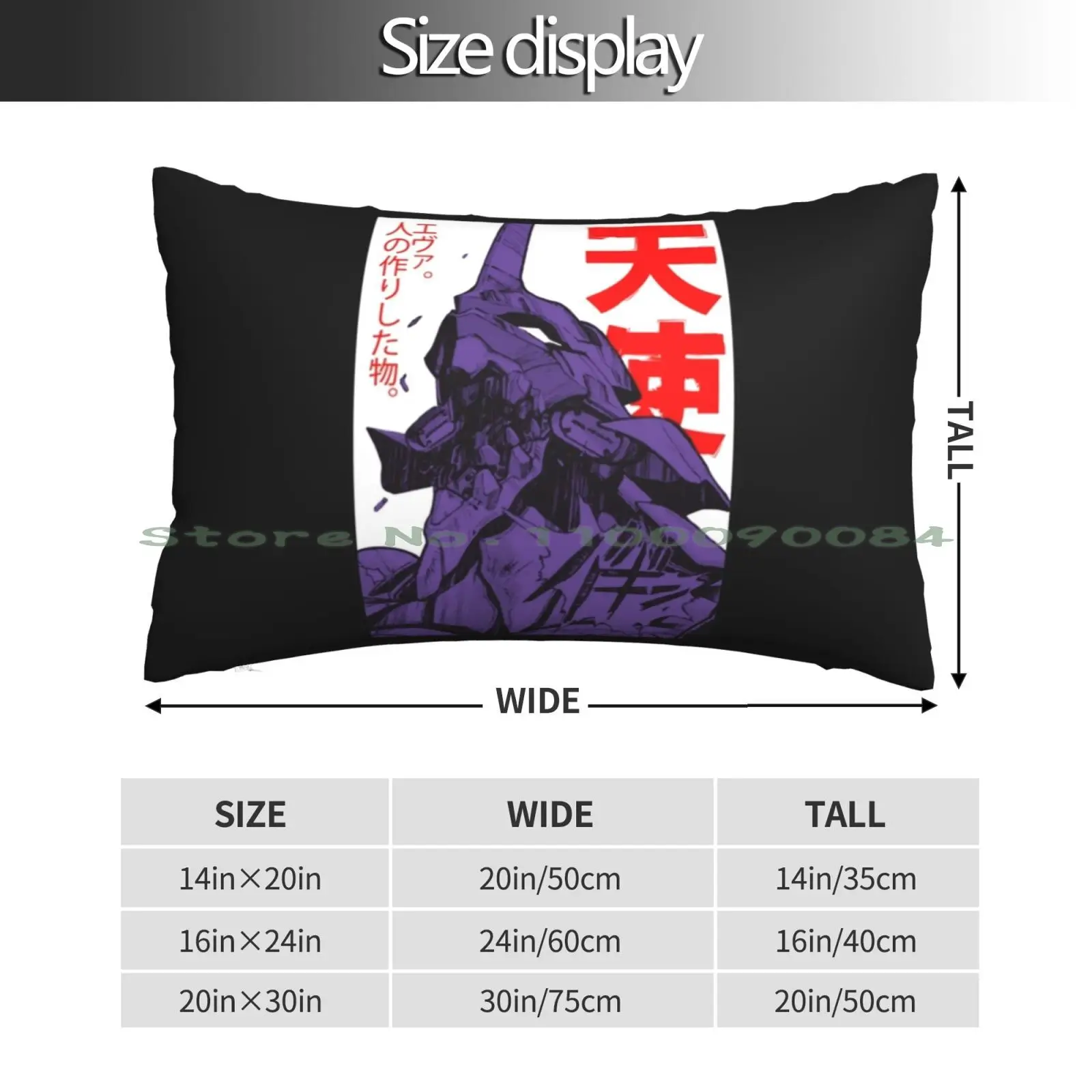 Eva 01 Pillow Case 20x30 50*75 Sofa Bedroom Dark Blue Gothic Romantic Deep Blue Petals Mysterious Eerie Black Blue Roses Dark