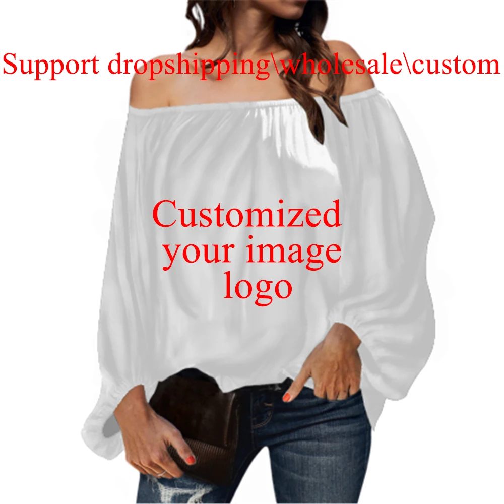 

HYCOOL Blouse Teenager Girl Polynesian Traditional Tribal Print Off Shoulder Fashion Clothing for Ladies Women Tops And Bloues