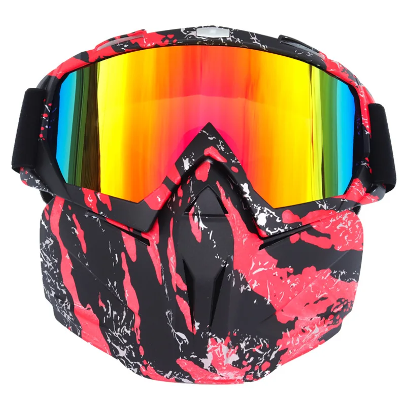 2019 hot Vintage Motorcycle Shark Helmet Goggles Motocross Helmet Glasses Retro Windproof Open face Helmets Goggles Mask