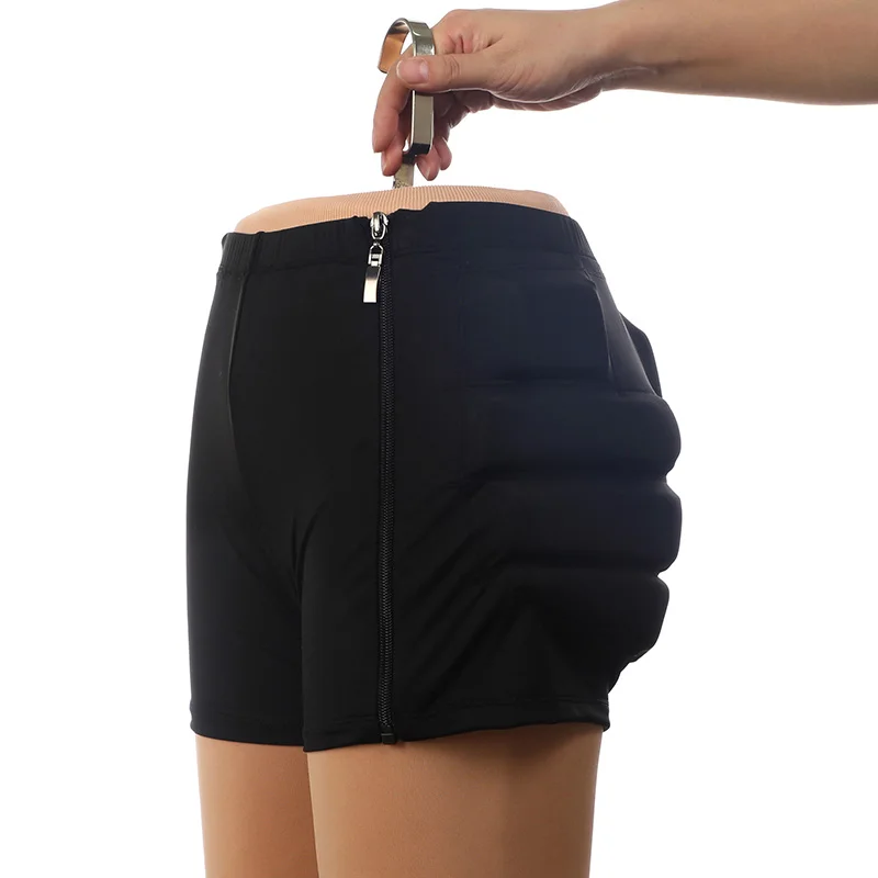 Custom Size Figure Skating Hip Protector Sports Safety Supporter Protective Mat Zipper Black
