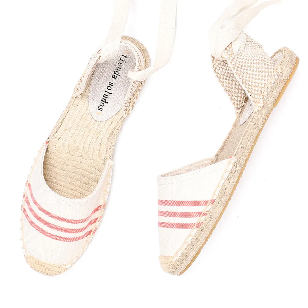 2021 sandali Casual che vendono vera canapa T-strap Flat con Open Sapato Feminino Sapatos Mulher scarpe espadrillas da donna