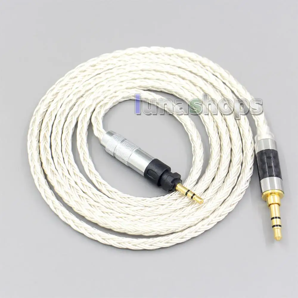 LN007240 16 Core OCC Silver Plated Headphone Earphone Cable For Shure SRH840 SRH940 SRH440 SRH750DJ Philips SHP9000 SHP8900