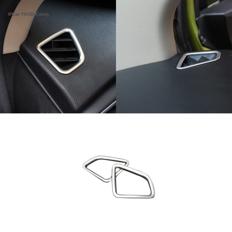 LHD! Car Accessories for Suzuki SX4 S-Cross 2014-2020 ABS Matter Interior Dashboard Side Air Vent Outlet Cover Trim 2pcs