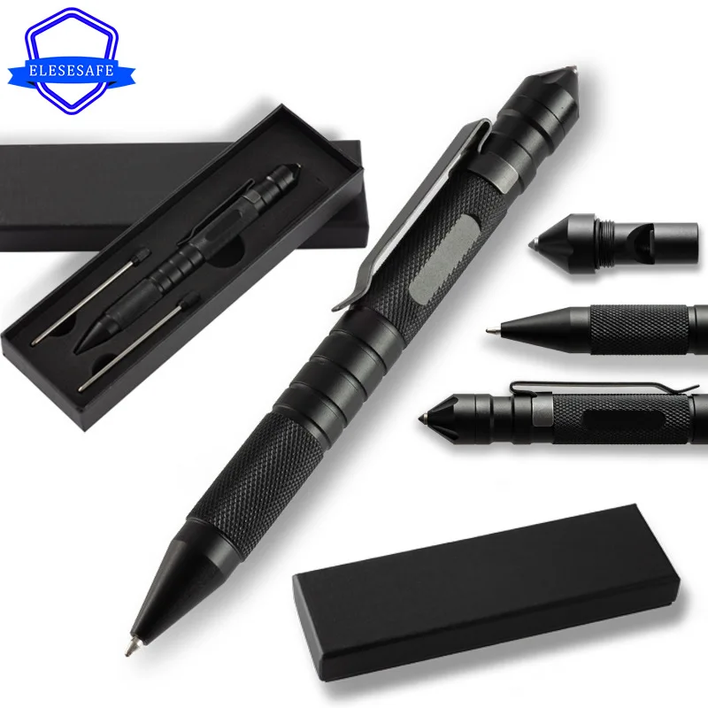 3-In-1 Multi-Function Tactical Pen Self Defense Emergency Whistle Window Breaker DIY Outdoor Survival EDC Tool Fun Gift Box