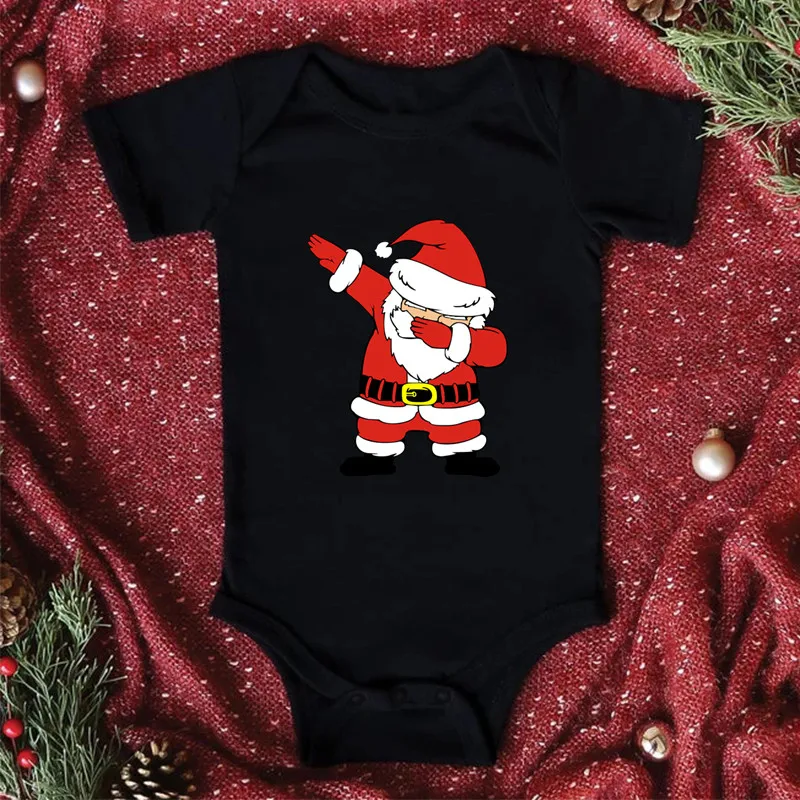 My First Christmas Baby Jumpsuit Baby Black Cotton Christmas Jumpsuit Unisex Christmas Bodysuits Merry Christmas Presents