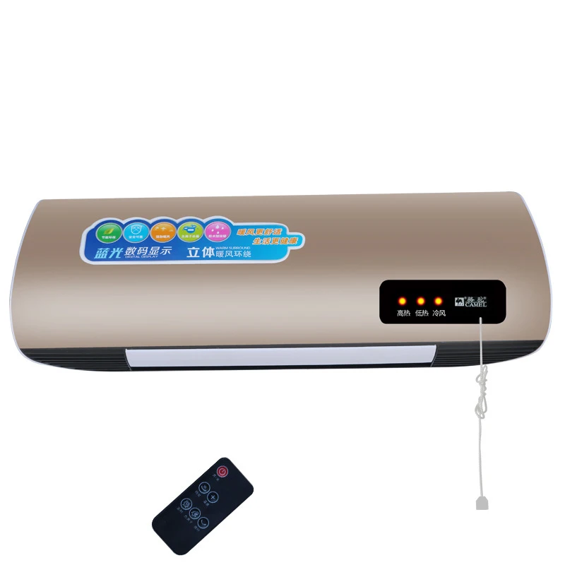 Household  heater remote control electric heater wall-mounted bathroom waterproof mobile heating and cooling