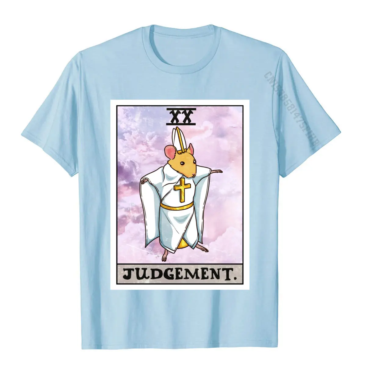 Dorime Rat Judgement Tarot Card Funny Meme Fashionable Mens T Shirts Cotton Tops Shirts Fitness Tight