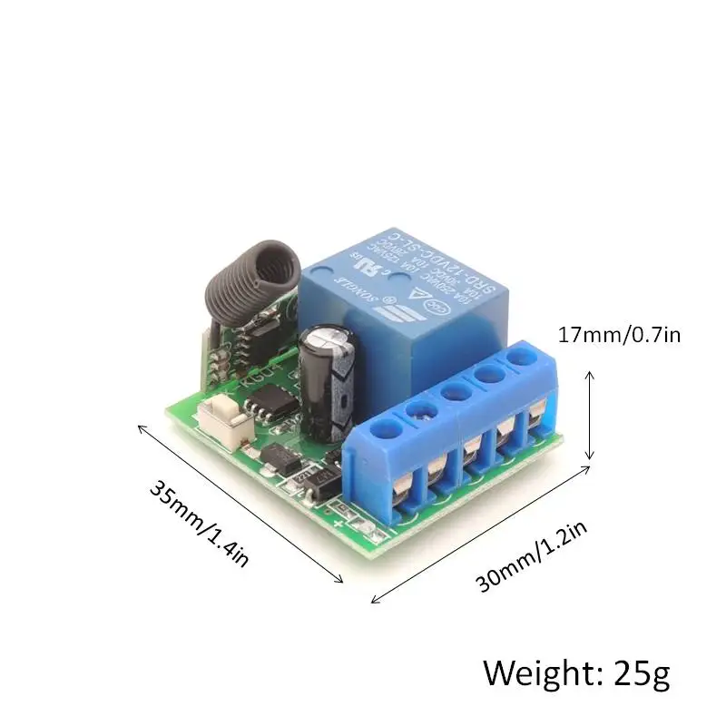 433Mhz Universal Wireless Remote Control Switch DC 24V 10A 1CH Relay Receiver Module and transmitter For Garage/electronic door