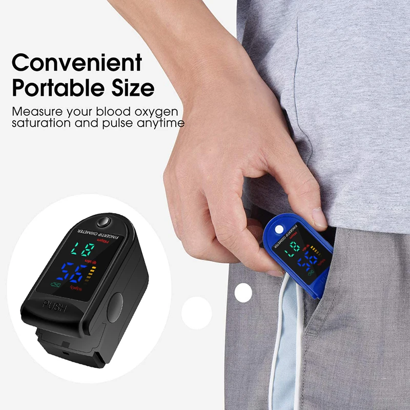 Portable Blood Oxygen and Heart Rate Monitor with LED Display description 6