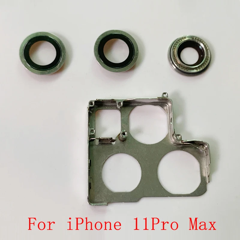 Rear Back Camera Lens Glass with Frame Holder Rear Housing Cover For iPhone 11 11Pro 11Pro Max Replacement Parts