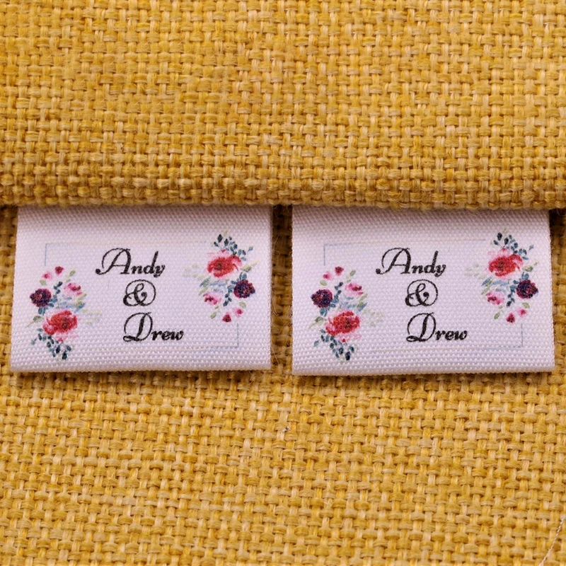 Custom Sewing label, fold, Custom Clothing Labels - Fabric Name Tags, Logo or Text, Cotton Ribbon, Custom Design