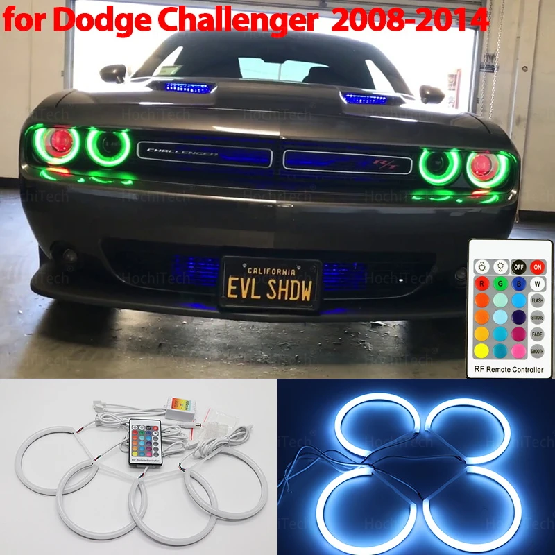 Hight Quality RGB Angel Eyes Kit 16 colors  Ring for Dodge challenger  2008-2014 Demon Eye