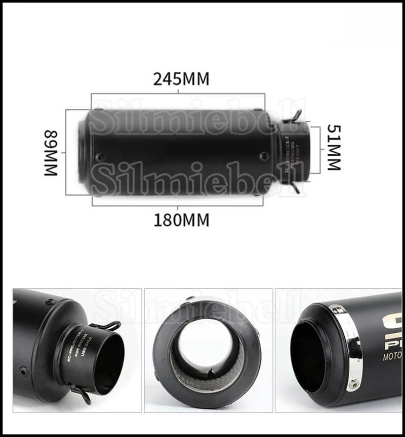 CBR500 Motorcycle Exhaust Muffler slip on Escape moto Modified Middle Link Mid Pipe For Honda CBR500R CB500X CB500F 2013- 2019
