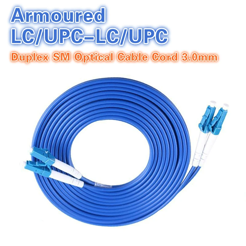 

1/5pcs Single Mode Duplex Armoured LC/UPC-LC/UPC 5PCS Fiber Optic Patch Cord Jumper SM Optical Cable 3.0mm Fibra Optica FTTH