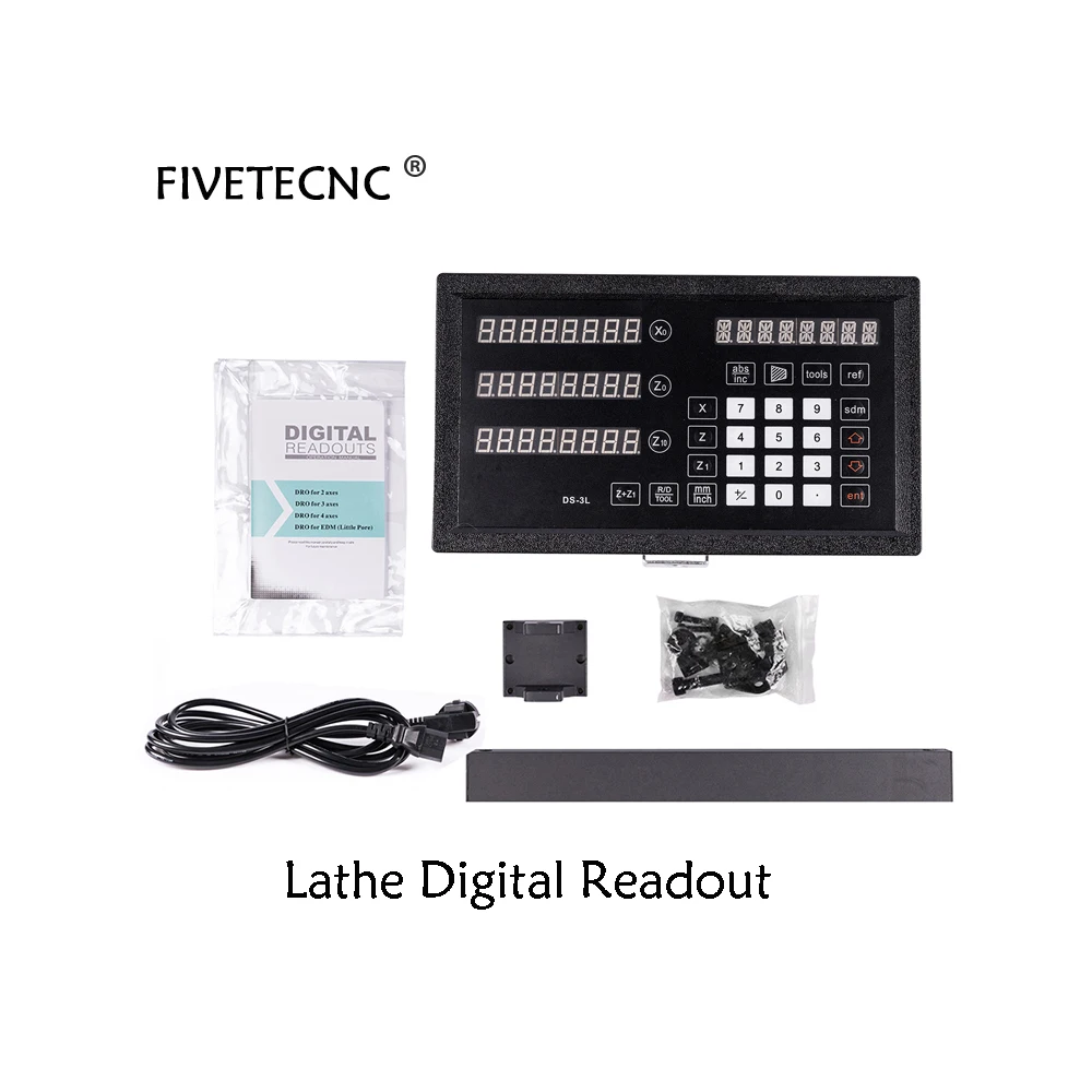 Fivetecnc Lathe DRO 3 axis Digital Readout Monitor Suit to SINO SINPO Ditron Easson Fivetecnc Linear Scale Encoder