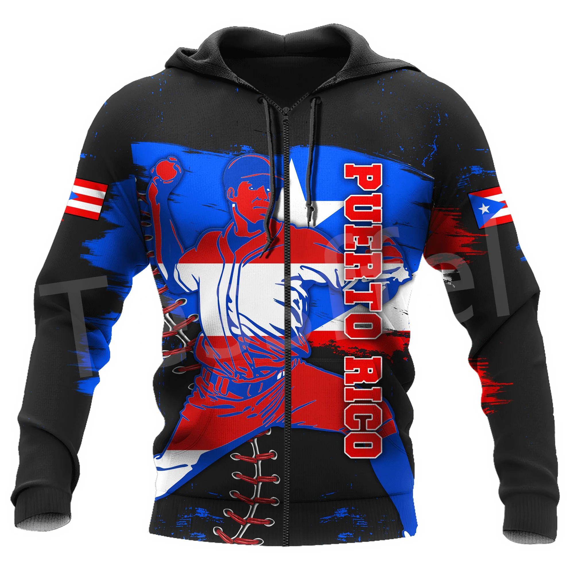 Tessffel Newest Country Flag Puerto Rico Taino Caribbean Sea Tattoo Harajuku Pullover 3DPrint Men/Women Funny Casual Hoodies X18