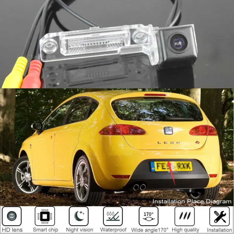 Kamera cofania do SEAT CUPRA LEON 5E MK3 2012~2018 CCD/Night Vision/Reverse Camera do Seat Leon MK2 2005-2012 kamera cofania