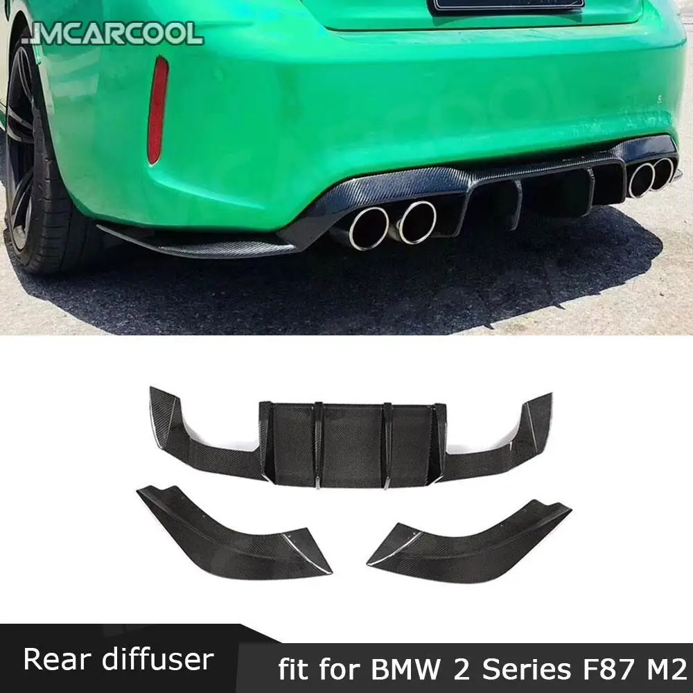 

Carbon Fiber Rear Bumper Lip Diffuser Cover Spoiler Car Accessorise For BMW 2 Series F87 M2 M2C Competition V Style 2016-2018