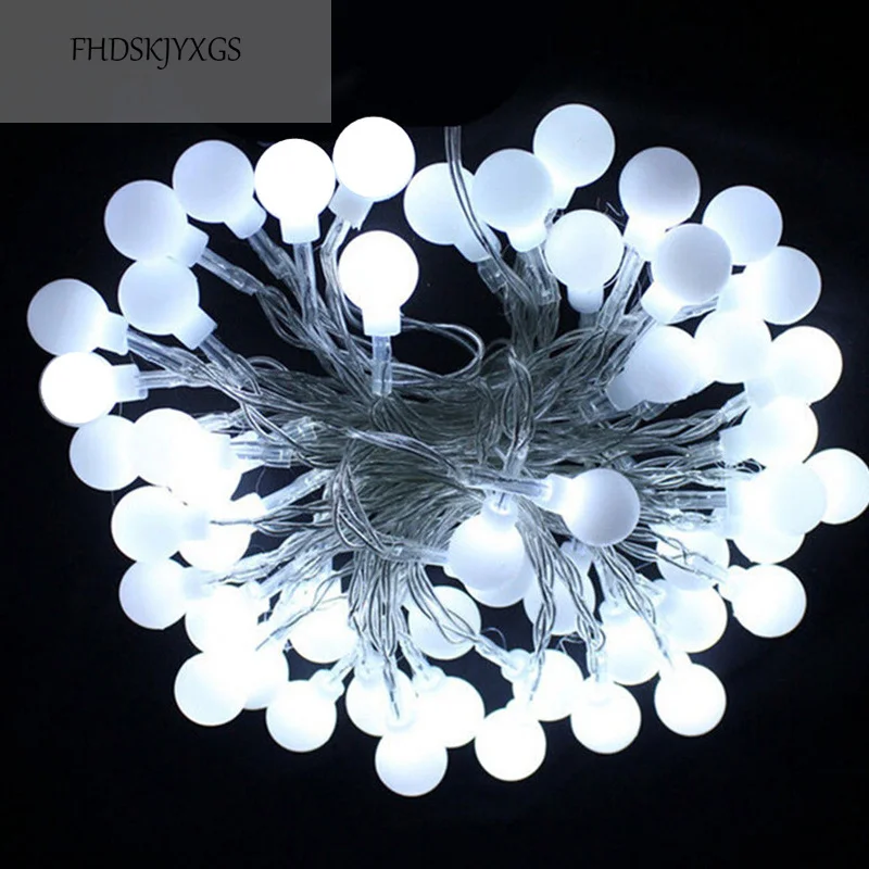 Lampu setrip Led 220V 10m 20m 30m 50m, lampu untai dekorasi Natal pesta pernikahan taman liburan luar ruangan