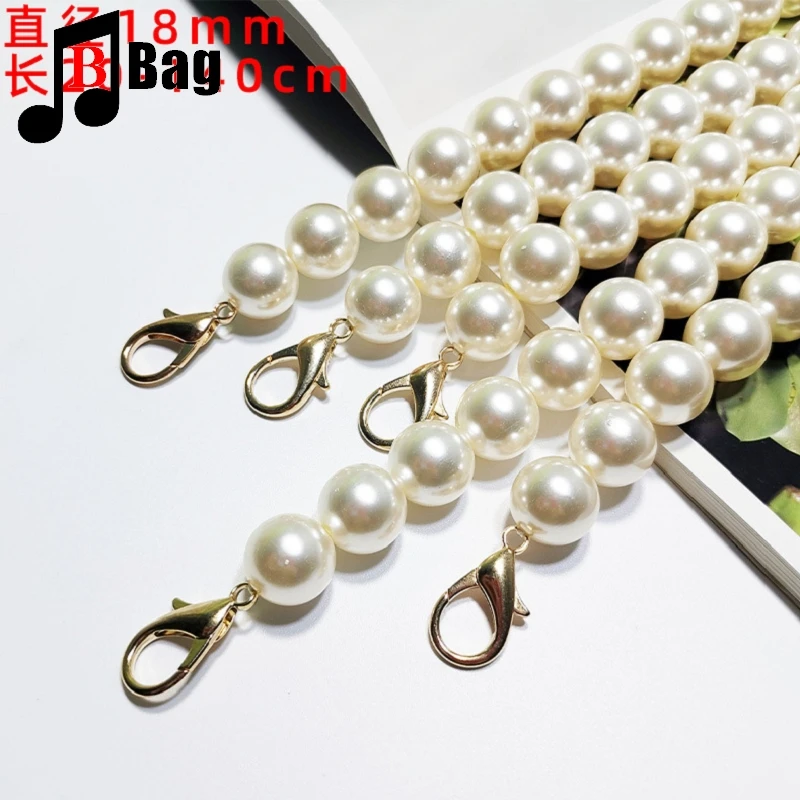 18mm Pearl Bag Strap pearl handbag strap Women Handbag Handles borse di ricambio accessori per cinturini decorazione per borsa del telefono