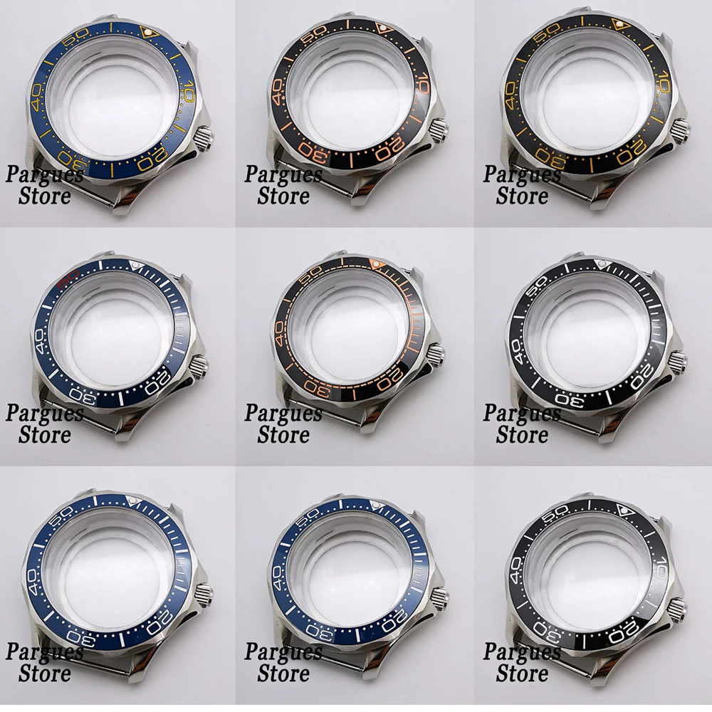 

41mm Sapphire Glass Ceramic Bezel Steel Case fit NH35 NH36 Miyota 8215, eta 2836 DG2813 ST1612 movement