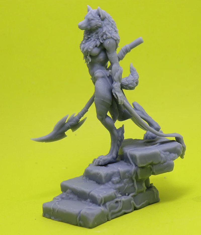 1/24 75mm Resin Model Werewolf Wolf Lord Figure Unpainted No Color RW-050