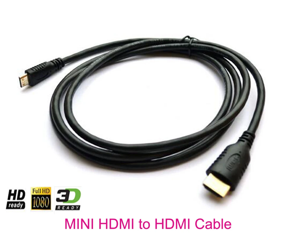 3 ft 1m Mini HDMI-compatible to HDMI-compatible Cable for Nikon Coolpix S80 S8000 S8100 S9100 S6100 D90 D3100 D5000 D70001080P