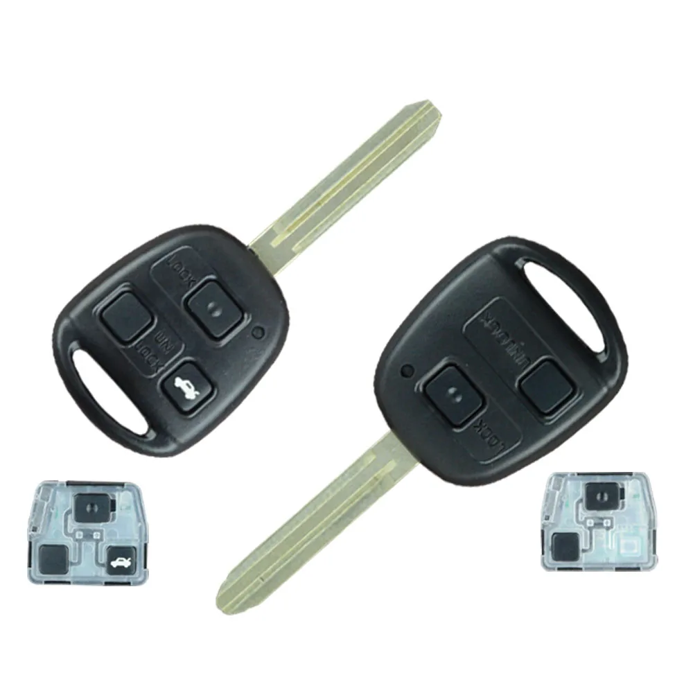 OkeyTech 433 /315/304 /314mhz 2/3 Buttons 4D67 Chip Replacement Auto Remote Key For Toyota Avensis Kluger Prado120 Tarago RAV4
