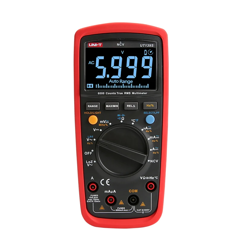 UNI-T UT139S True RMS digital multimeter, LPF (low pass filter)/LoZ (low impedance input) function/Temperature test EBTN display