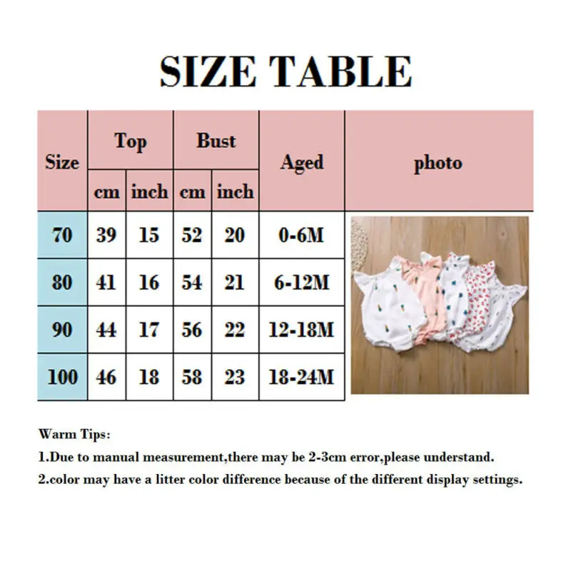 Newborn Toddler Baby Girl Bodysuit Jumpsuit Sunsuit Outfit Clothes Summer Casual Baby Bodysuits One-Pieces