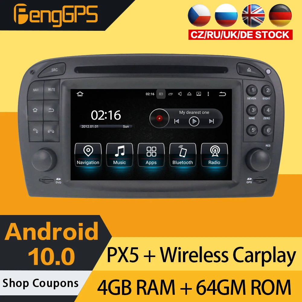 CD DVD Player For Mercedes SL R230 2001-2008 Android Radio Multimedia Touchscreen GPS Navigation Headunit Stereo Carplay WIFI